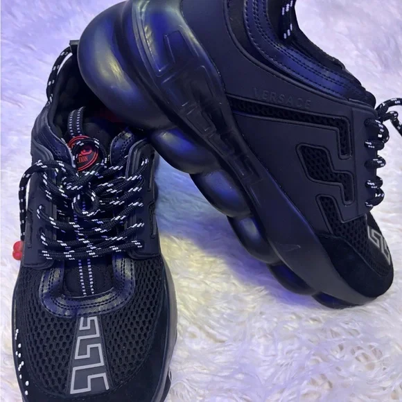 Versace Black Athletic Shoes